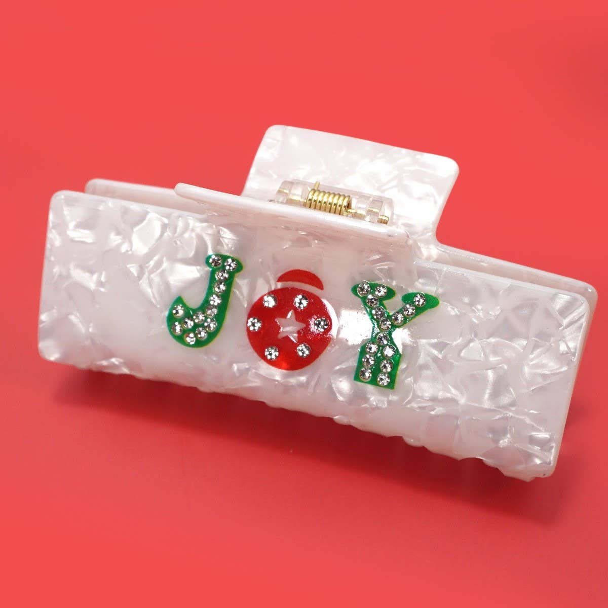 Christmas Hair Claw Clips - Jingle, Ho Ho Ho, Joy