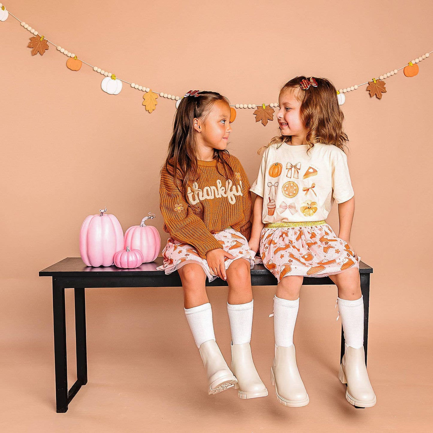 Spice Glitter Hair Bow Clip Set