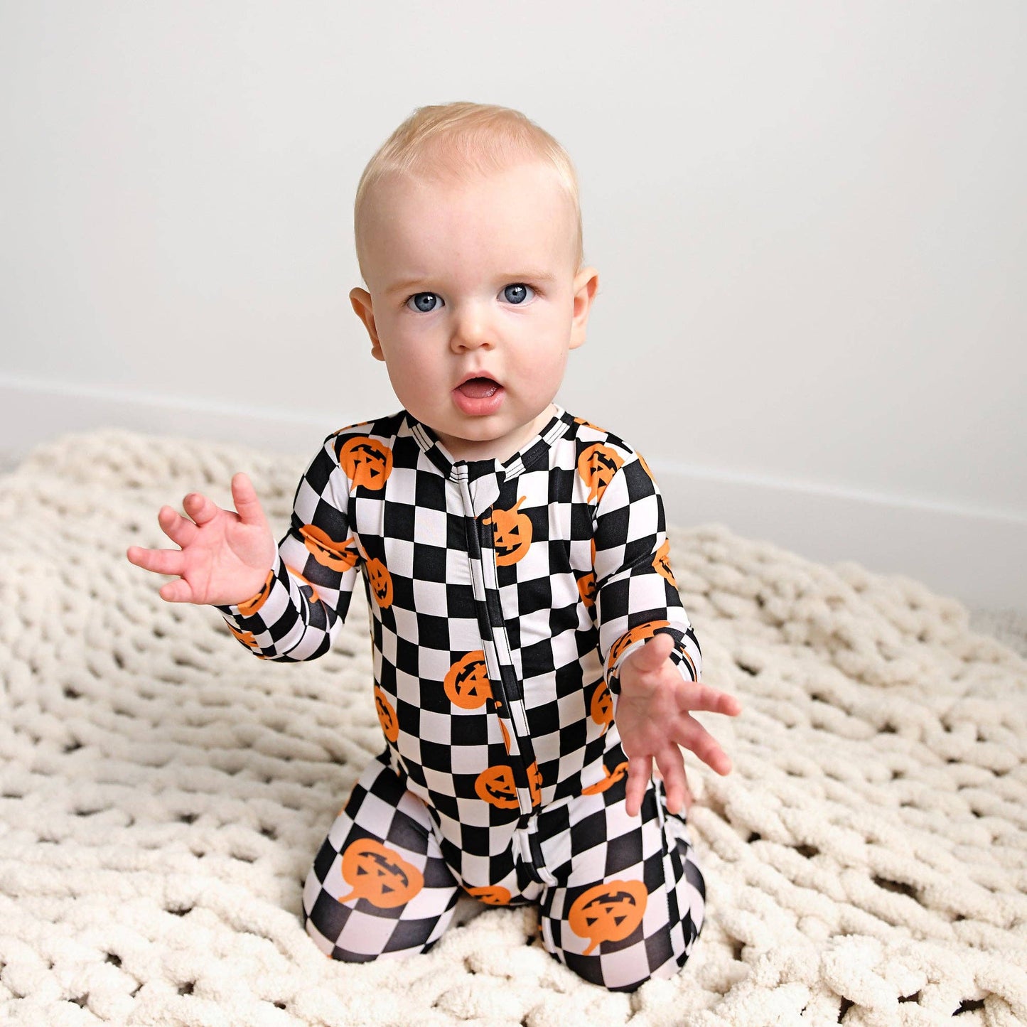 Merlin Pumpkin Zip Romper