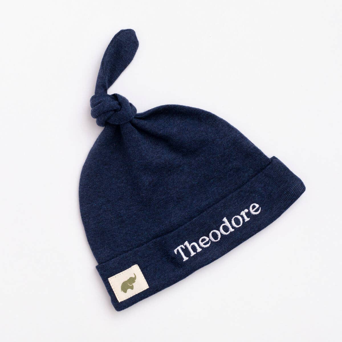 Navy Blue Heather Knot Hat | 100% Organic Cotton