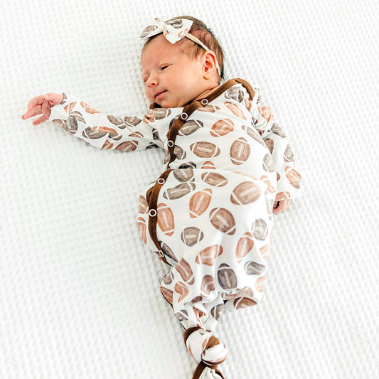 Copper Pearl | Newborn Knotted Gown - Blitz