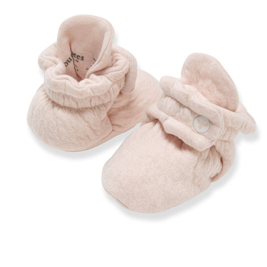 Burt's Bees Baby - Organic Cotton Quilted Bee Baby Booties - Ranunculus