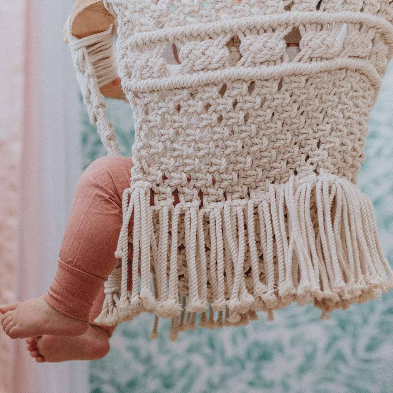 organic cotton | handmade macrame swing