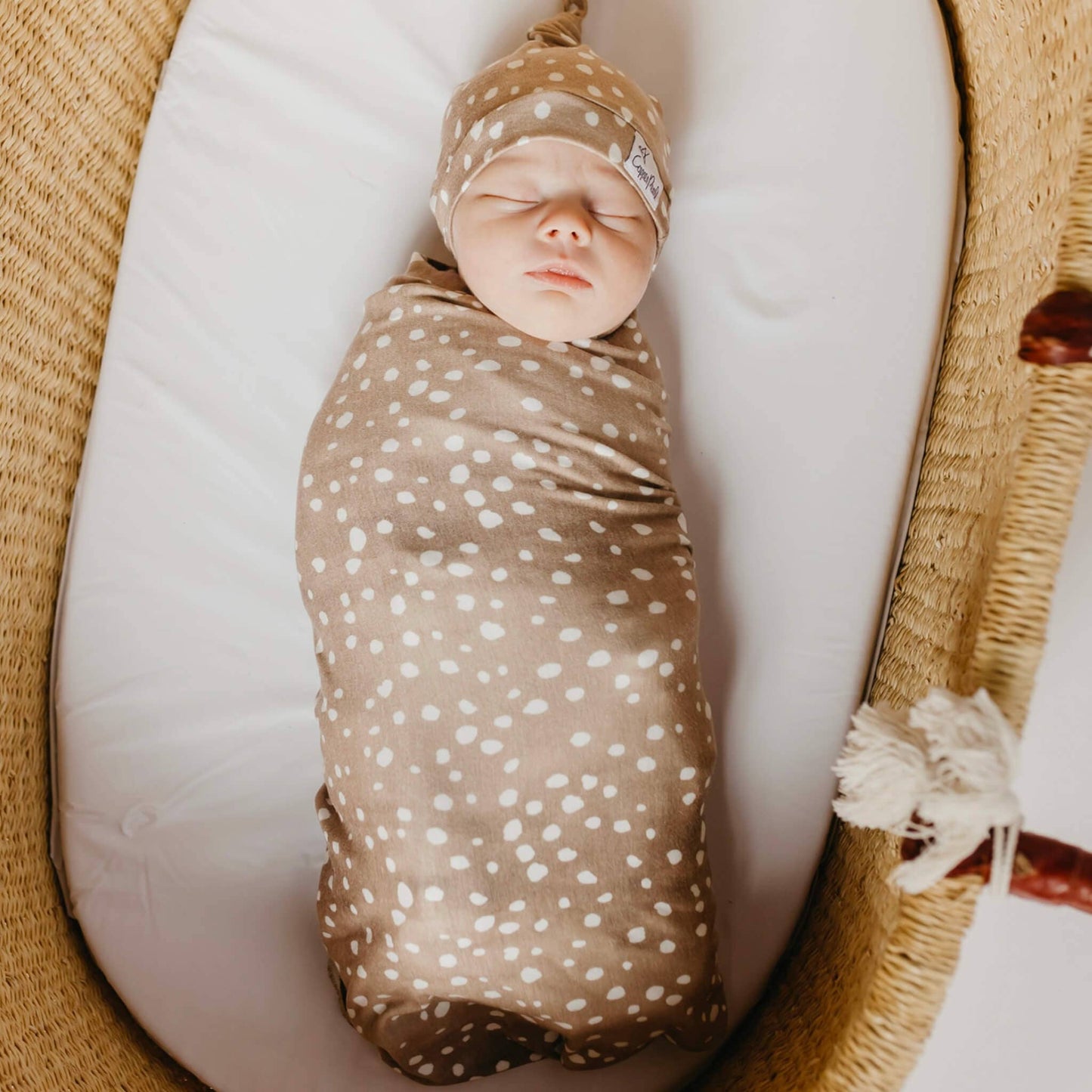 Copper Pearl | Knit Swaddle Blanket - Fawn