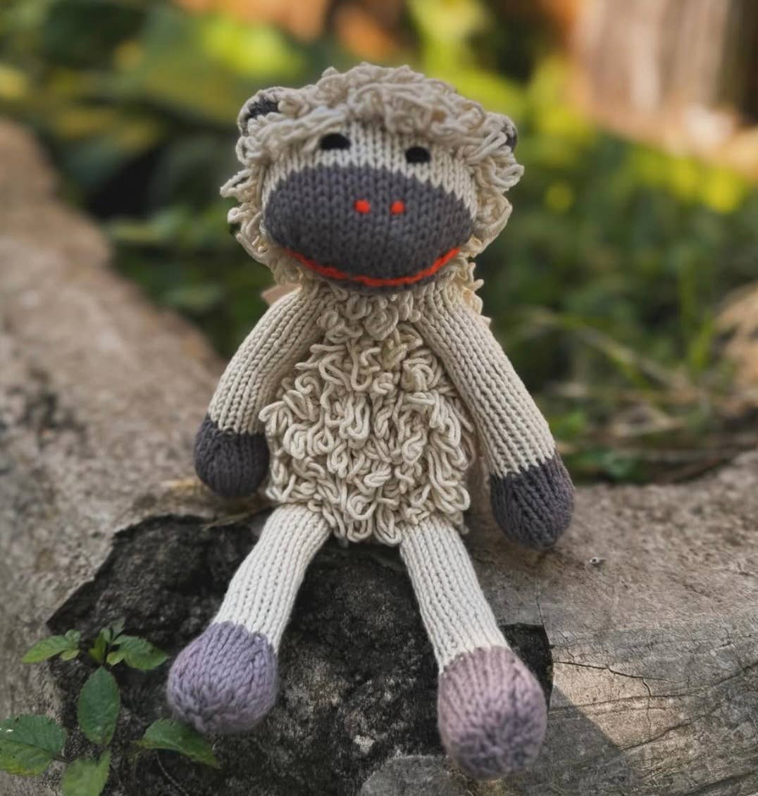 Organic Wool Knit Buddy  | Sawyer the Sheep