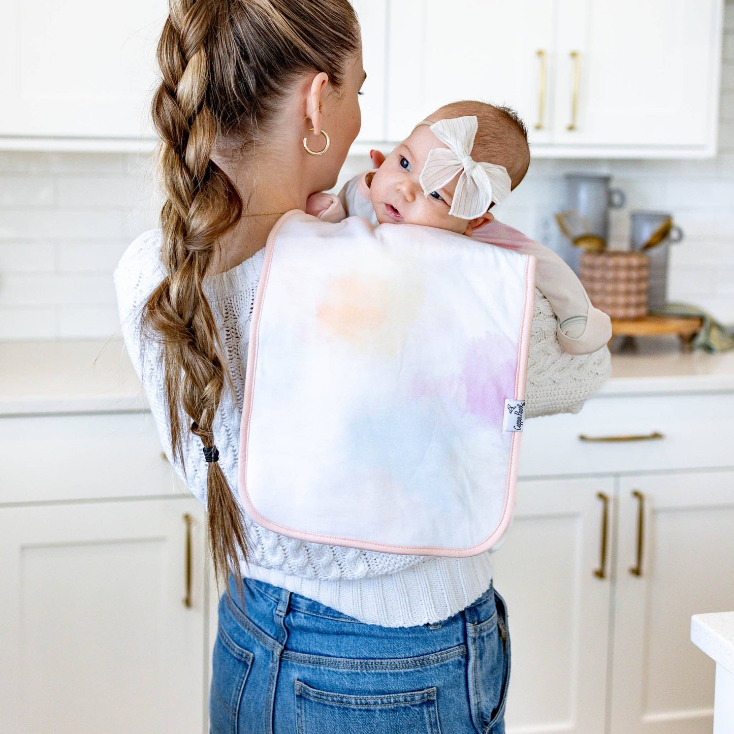 Copper Pearl | 3 Pack Premium Burp Cloths - Flora