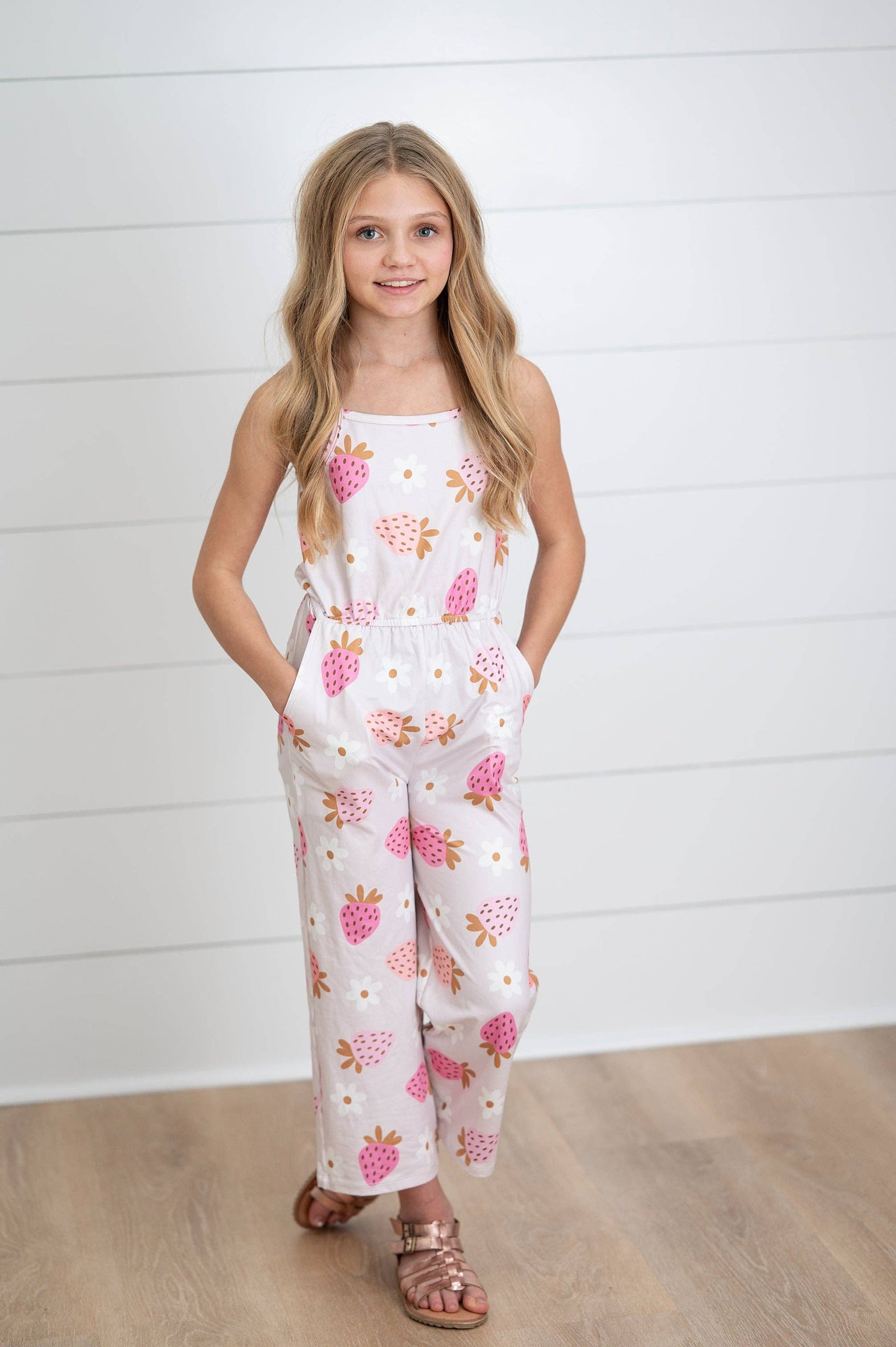 Millie Pink Strawberry Jumpsuit