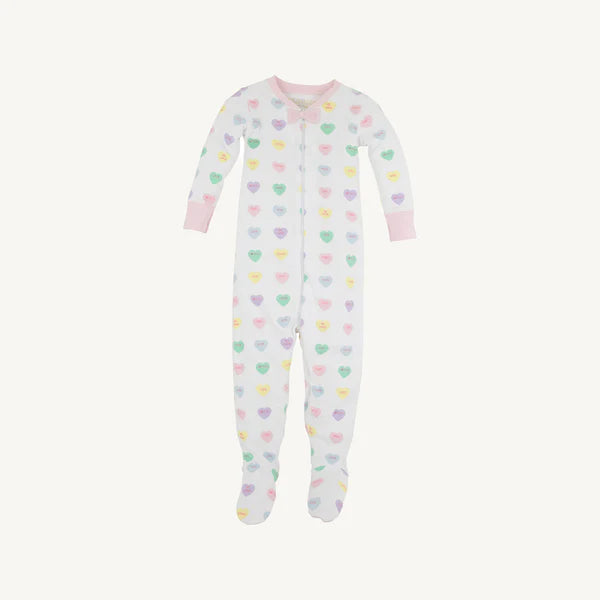 TBBC | Noelle’s Night Night Footed - We Heart You (Palm Beach Pink) with Palm Beach Pink
