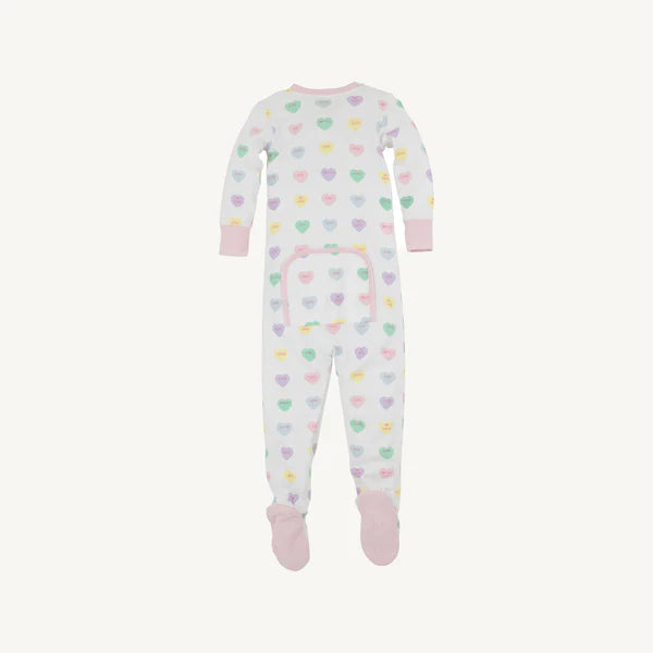 TBBC | Noelle’s Night Night Footed - We Heart You (Palm Beach Pink) with Palm Beach Pink