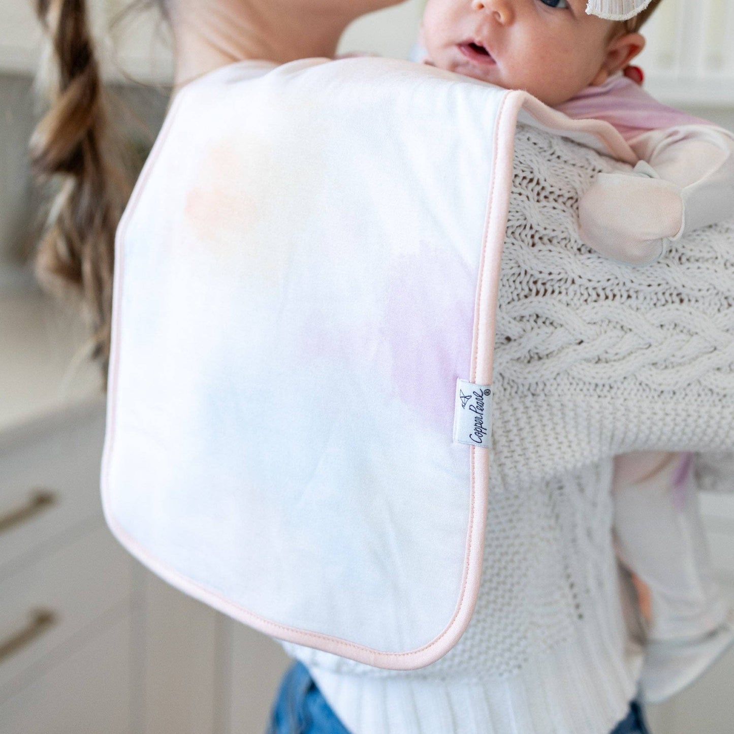 Copper Pearl | 3 Pack Premium Burp Cloths - Flora