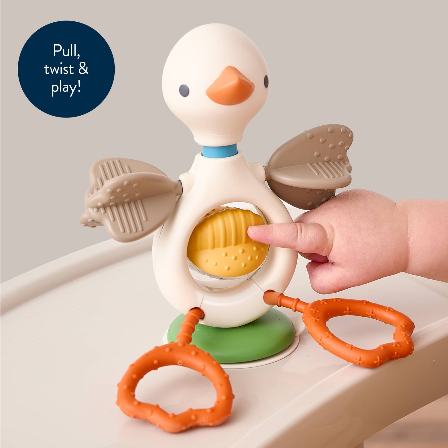 Itzy Ritzy | Itzy Twist & Bop™ - High Chair Sensory Toy Goose