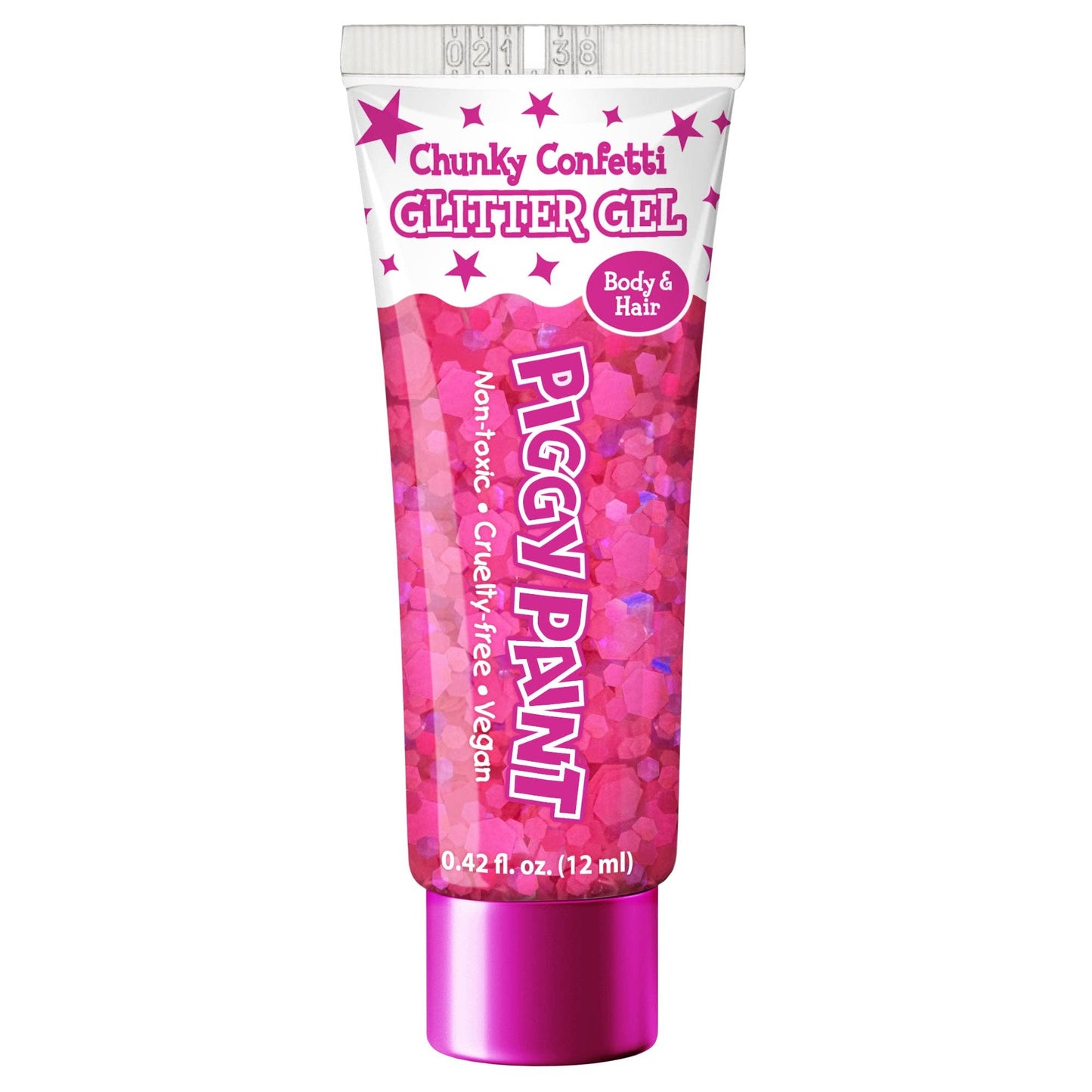 Piggy Paint - Chunky Confetti Glitter Gel - Neon Pink