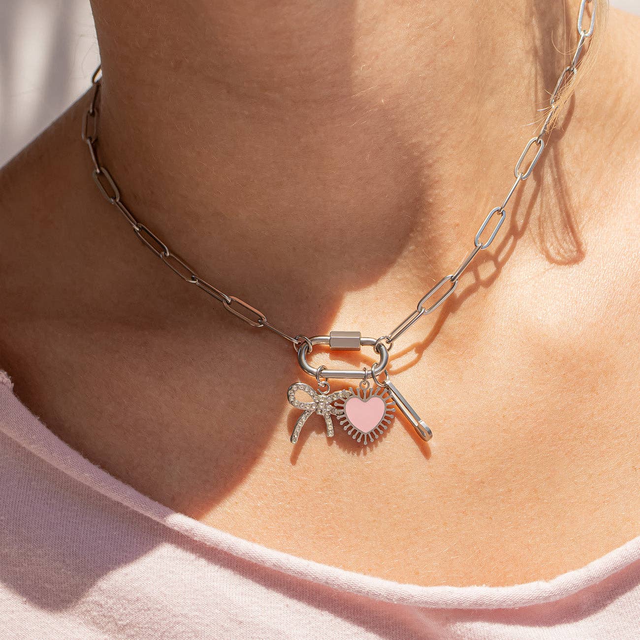 Paperclip Carabiner Necklace