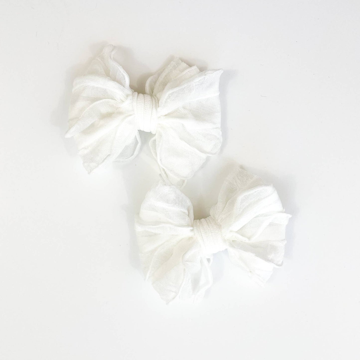 Rockin Royalty - Ruffle Clip Set- Off White