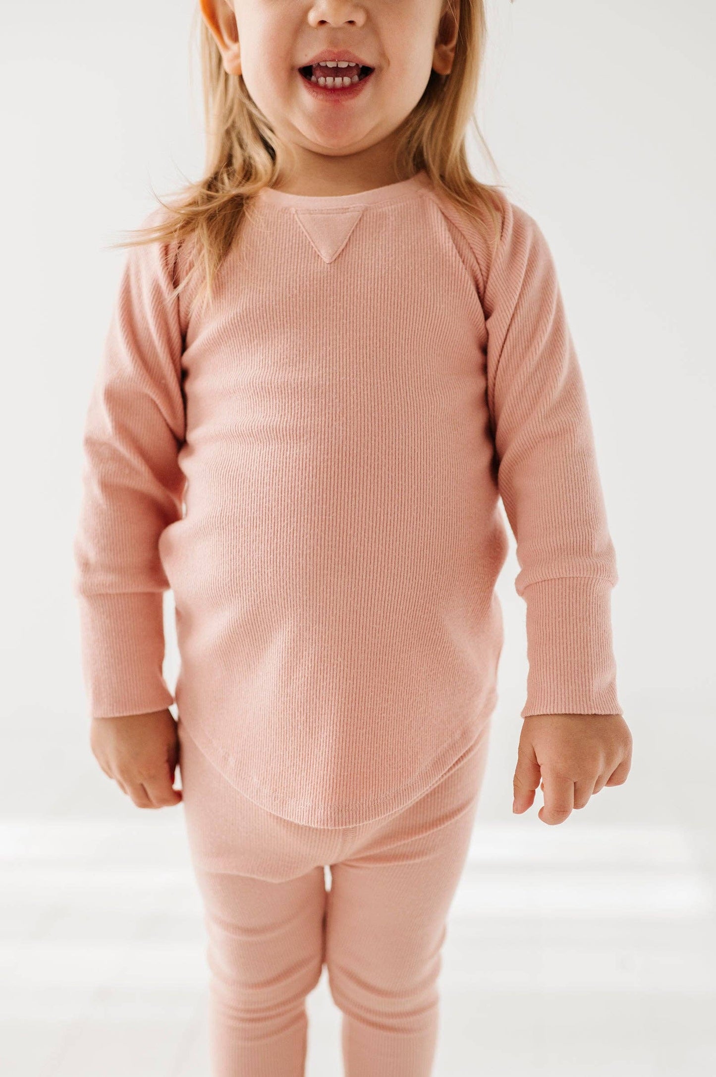 Bamboo/Cotton Ribbed Top | Misty Rose