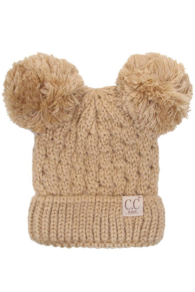 C.C Kids Double Pom Pom Beanie
