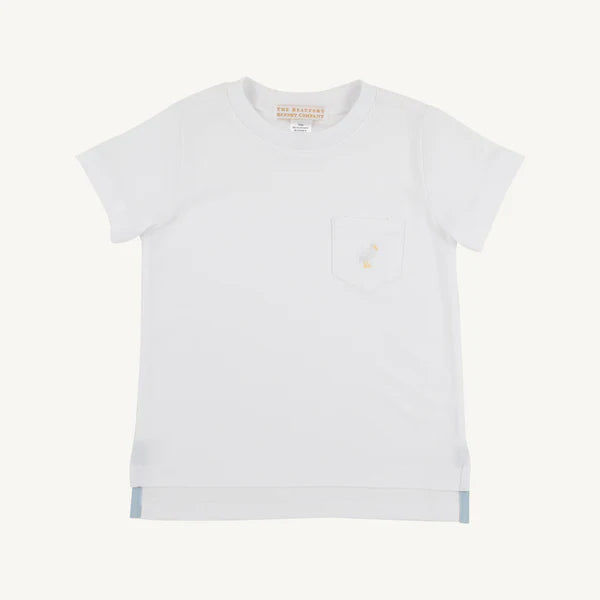 TBBC | Carter Crewneck - Worth Avenue White with Multicolor Stork
