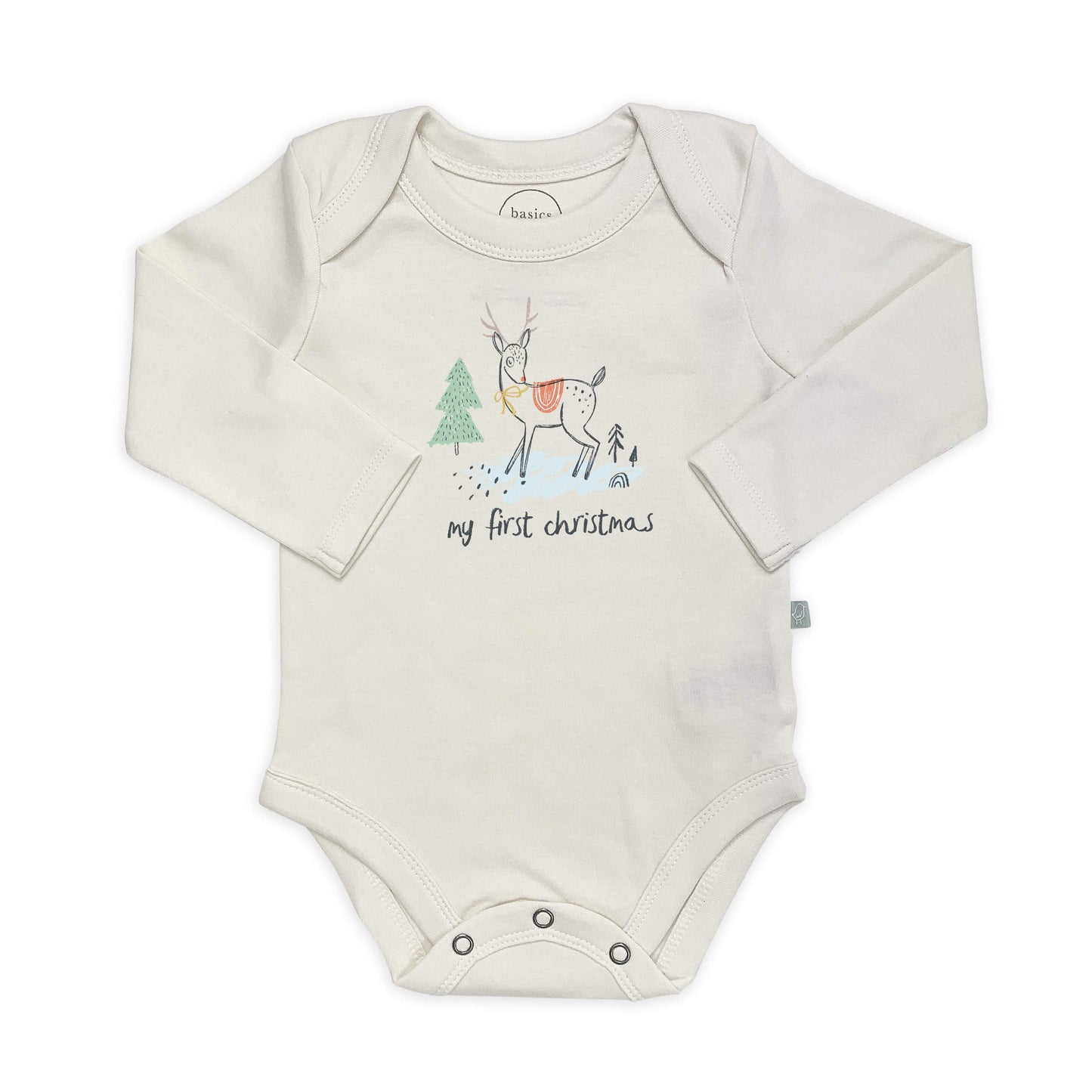 Baby graphic bodysuit | christmas deer (long sleeve)