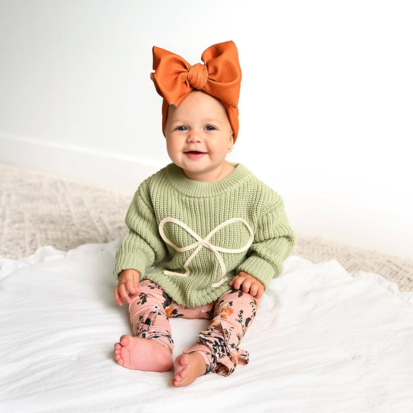 Green Bow Oversized Sweater