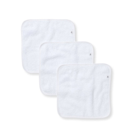 Burt's Bees Baby - Organic Cotton Woven Terry Solid Washcloths 3 Pack - Cloud