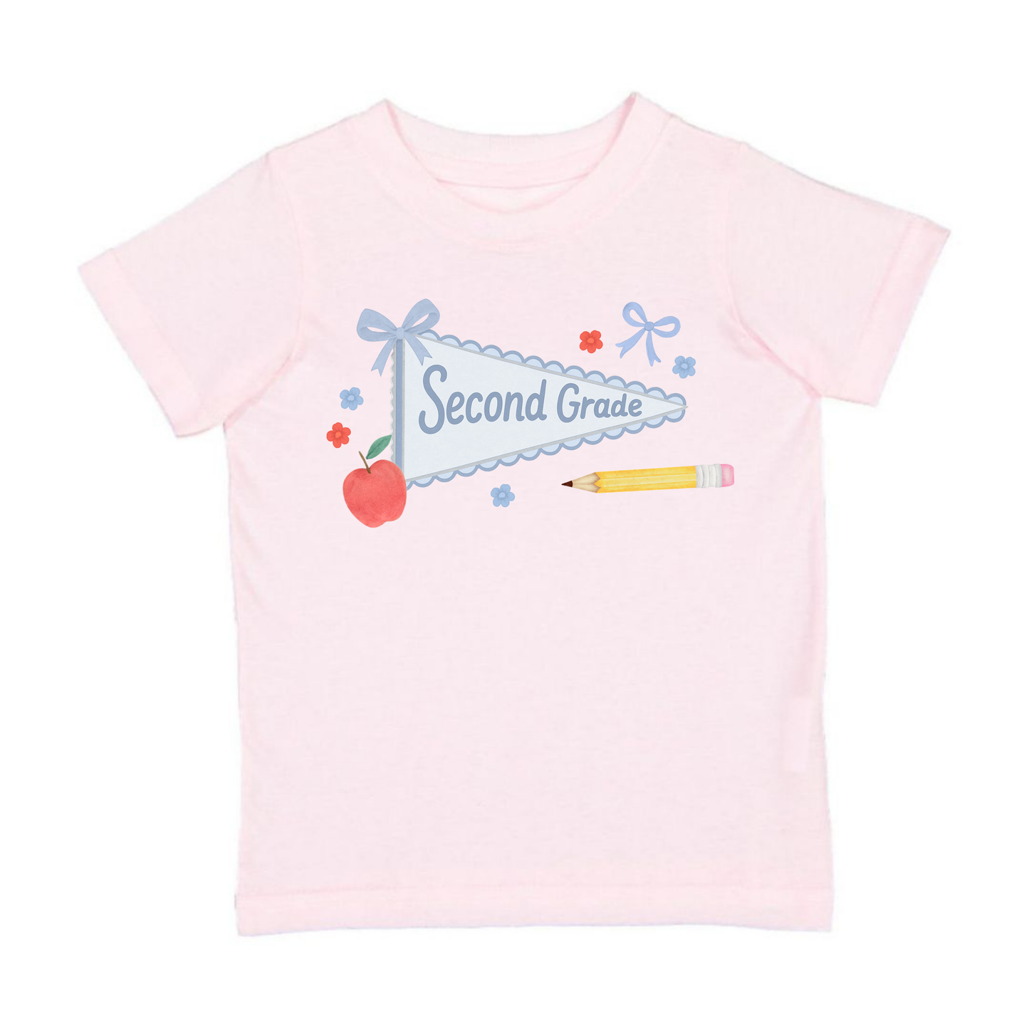 Second Grade Pennant Short Sleeve T-Shirt - Back To School