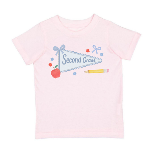 Second Grade Pennant Short Sleeve T-Shirt - Back To School