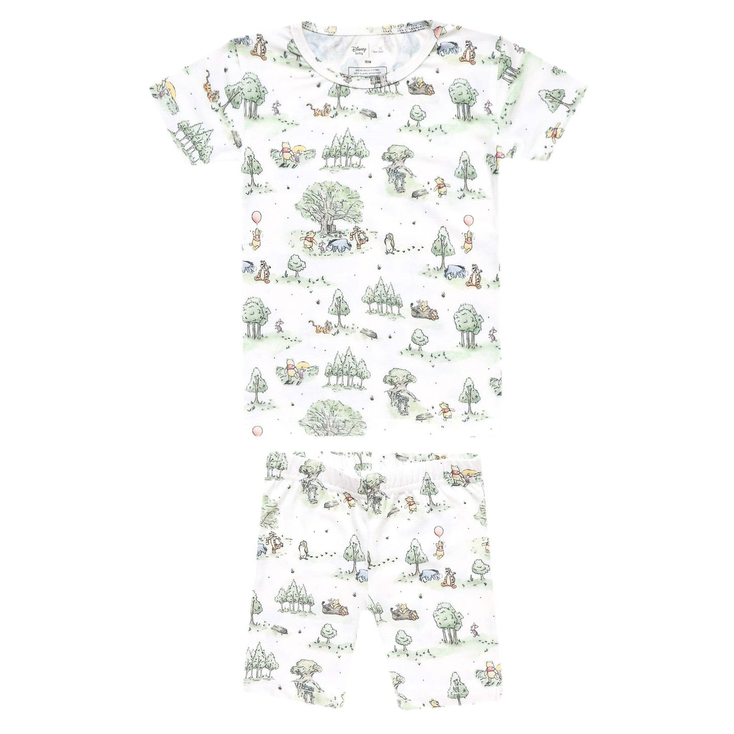 Copper Pearl | 2pc Short Sleeve Pajama Set - Hundred Acre Wood