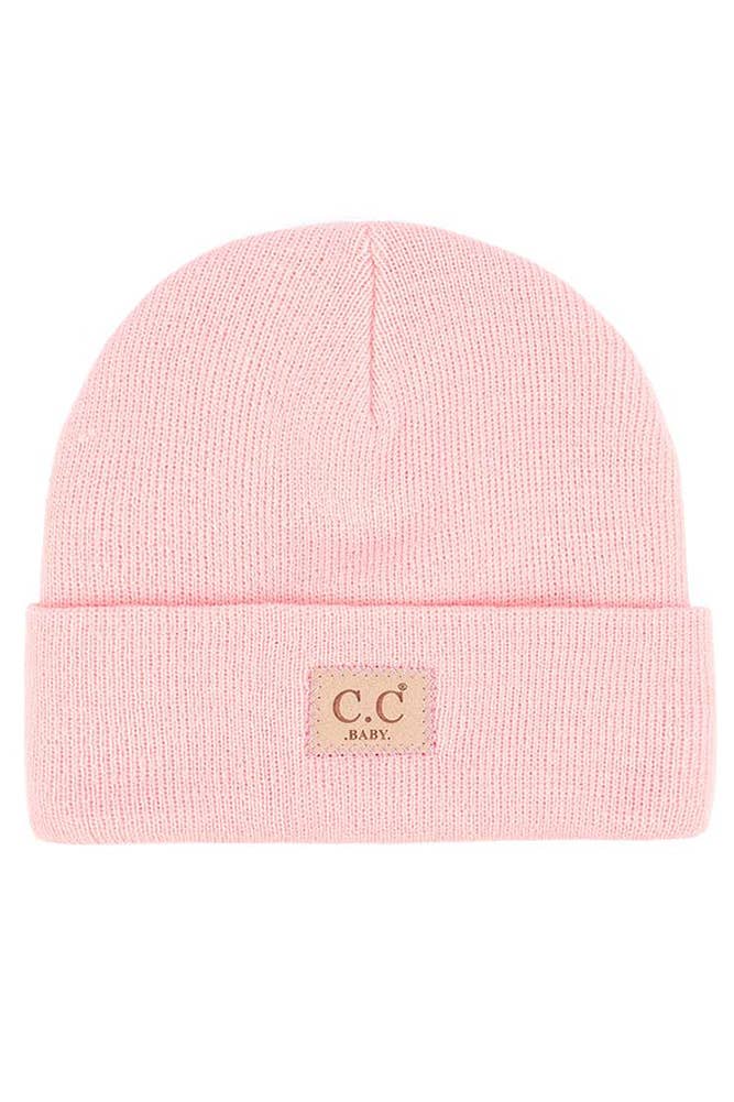 C.C Baby Classic Rib Beanie with C.C Suede Patch