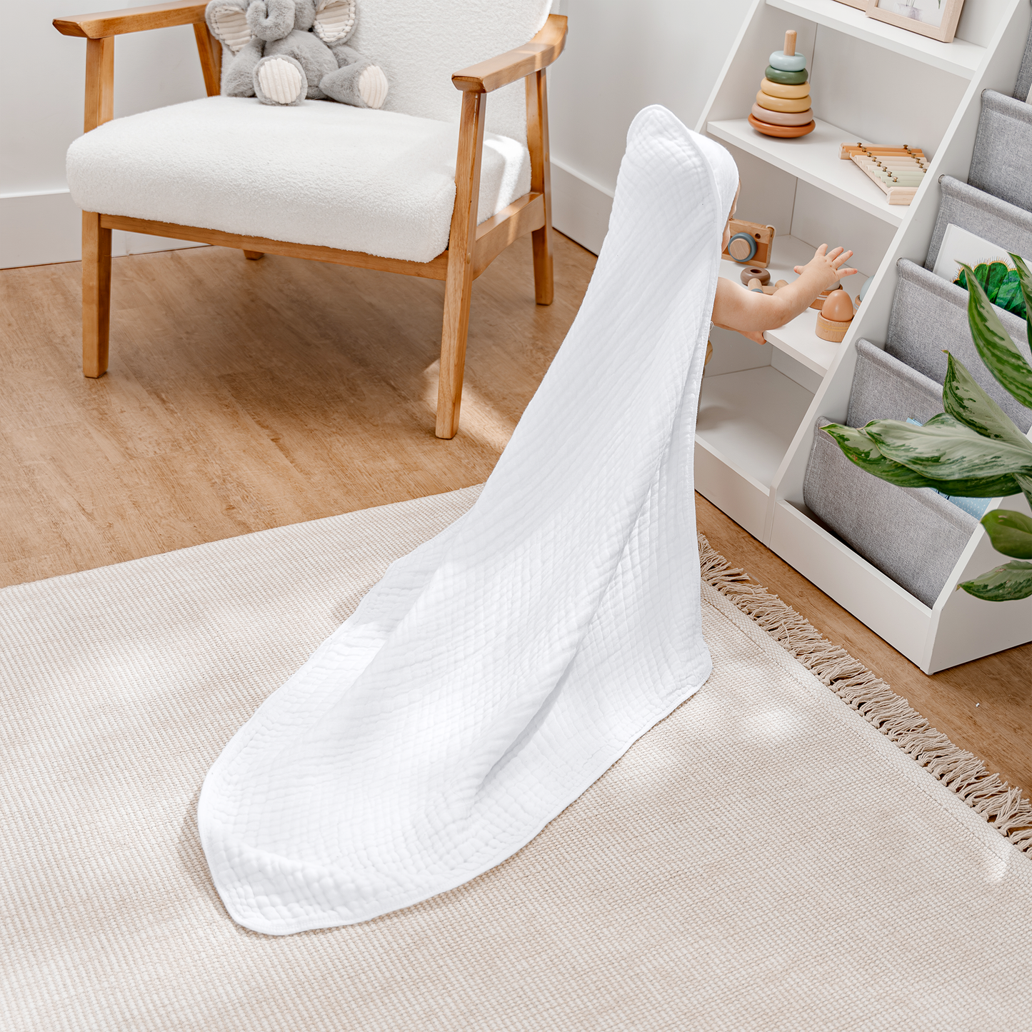 6 Layer Muslin Hooded Towel