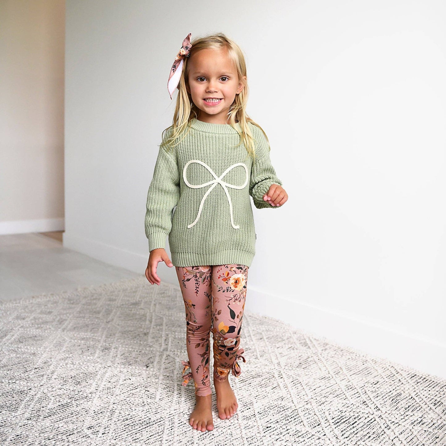 Green Bow Oversized Sweater