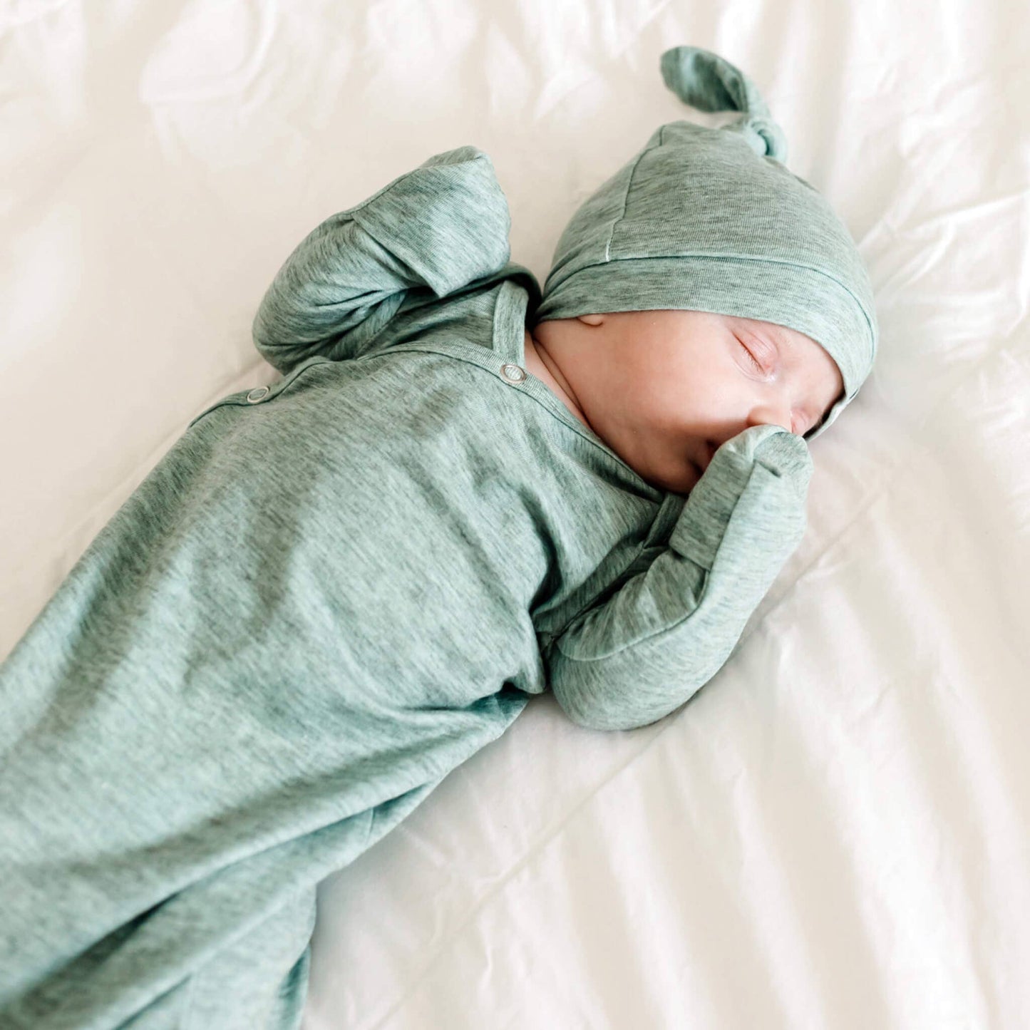 Copper Pearl | Newborn Knotted Gown - Emerson