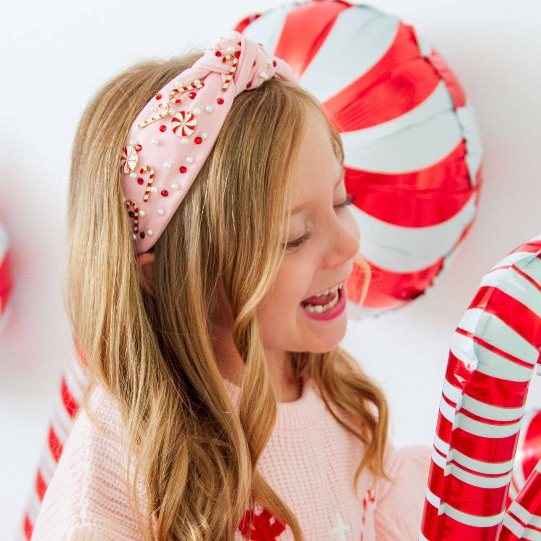 Candy Cane Christmas Gemstone Headband
