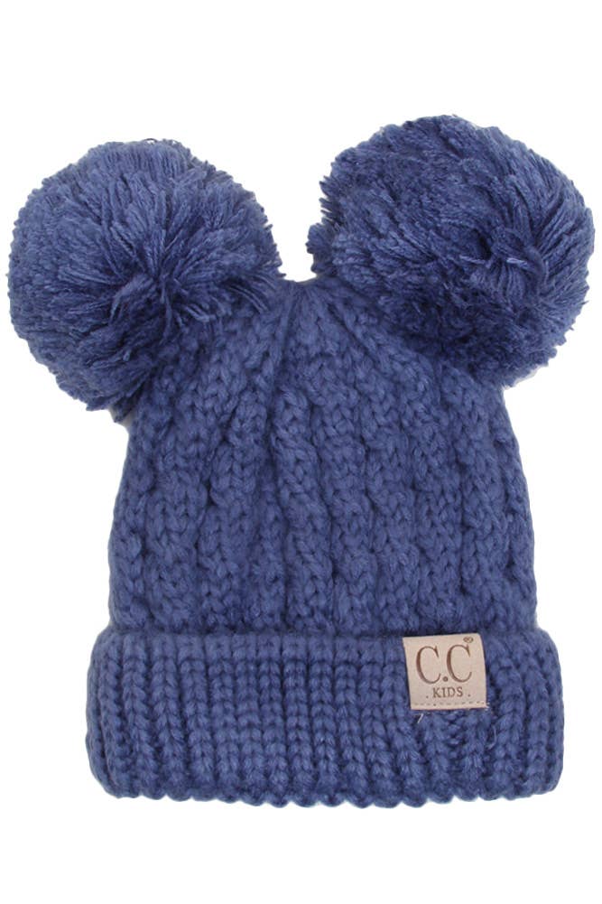 C.C Kids Double Pom Pom Beanie