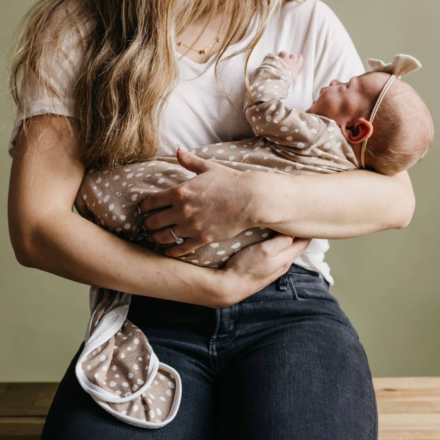 Copper Pearl | Newborn Knotted Gown - Fawn