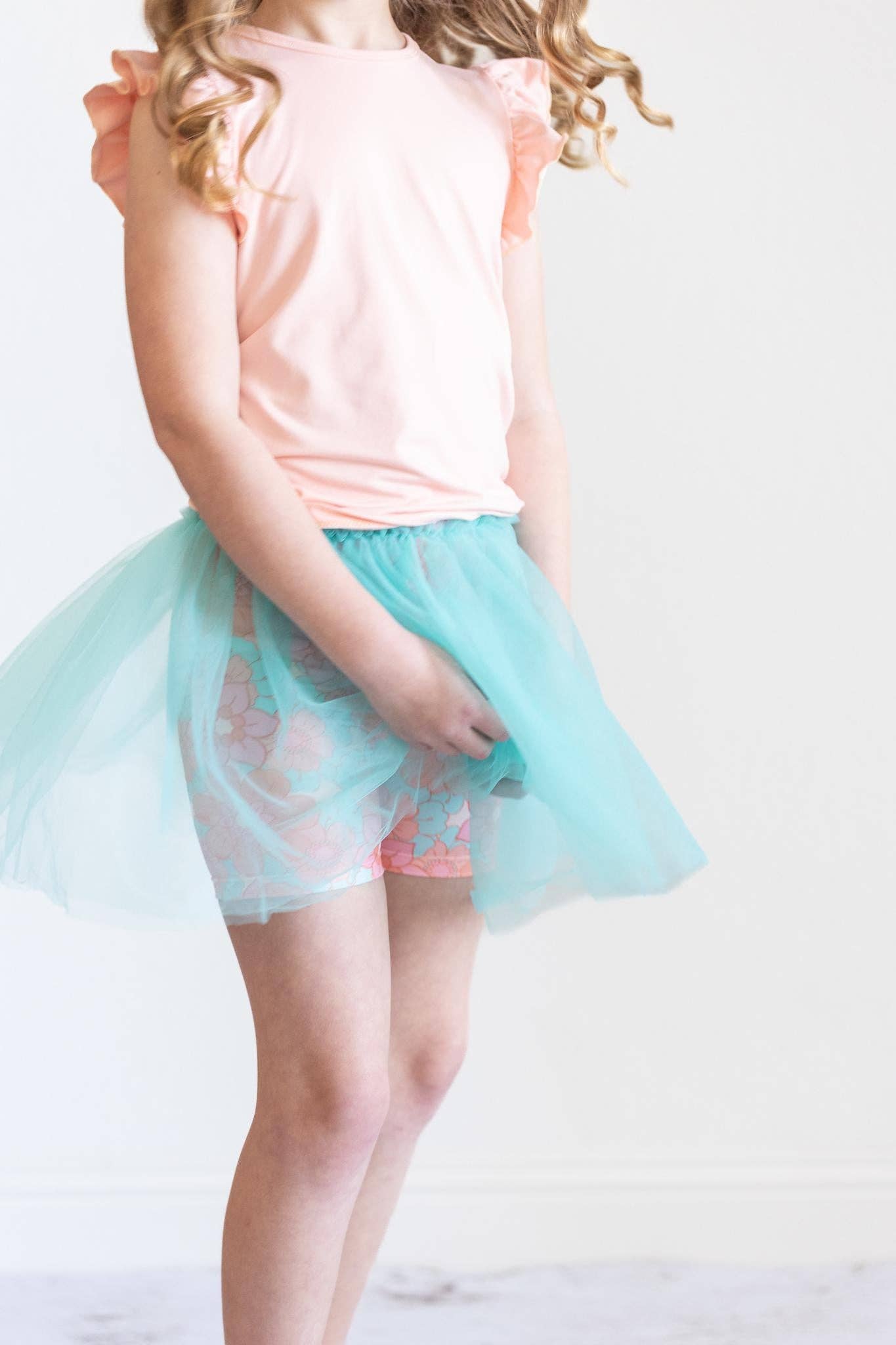 Peach Ruffle Tee