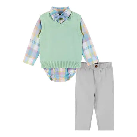 Andy & Evan - Boys Baby 4-Piece Sweater Vest Easter Set