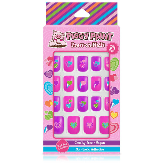 Piggy Paint | Happy Hearts Piggy Press-on Nails