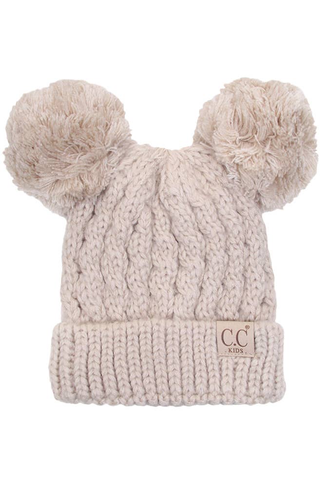 C.C Kids Double Pom Pom Beanie