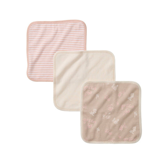 Whimsical Floral Knit Terry Washcloths 3 Pack | Organic Cotton