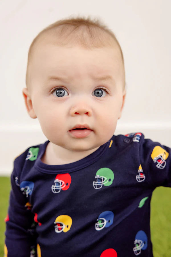 TBBC | Long Sleeve Walt Onesie - Hut! with Nantucket Navy