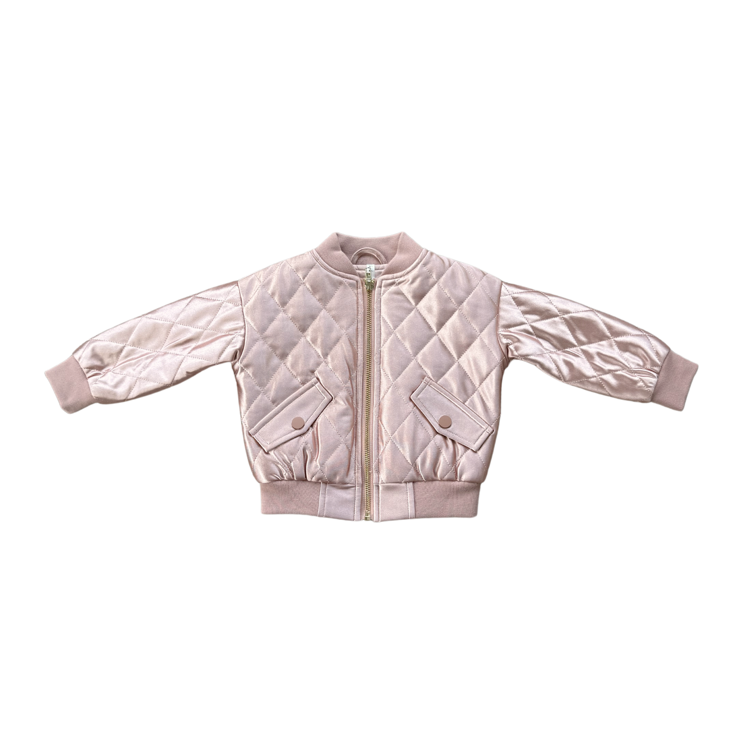 Quilted Bomber Jacket | Misty Rose