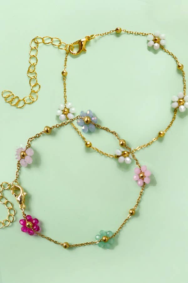 Beaded Flower Bracelet