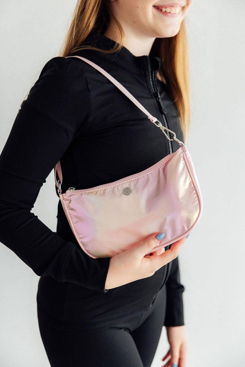 Pink Iridescent Twirl & Go Purse