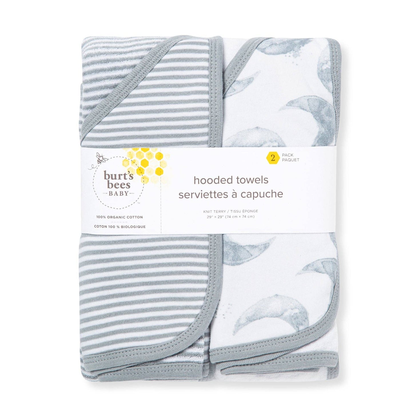 Hello Moon Knit Terry Towels  - Set of 2 | Organic Cotton