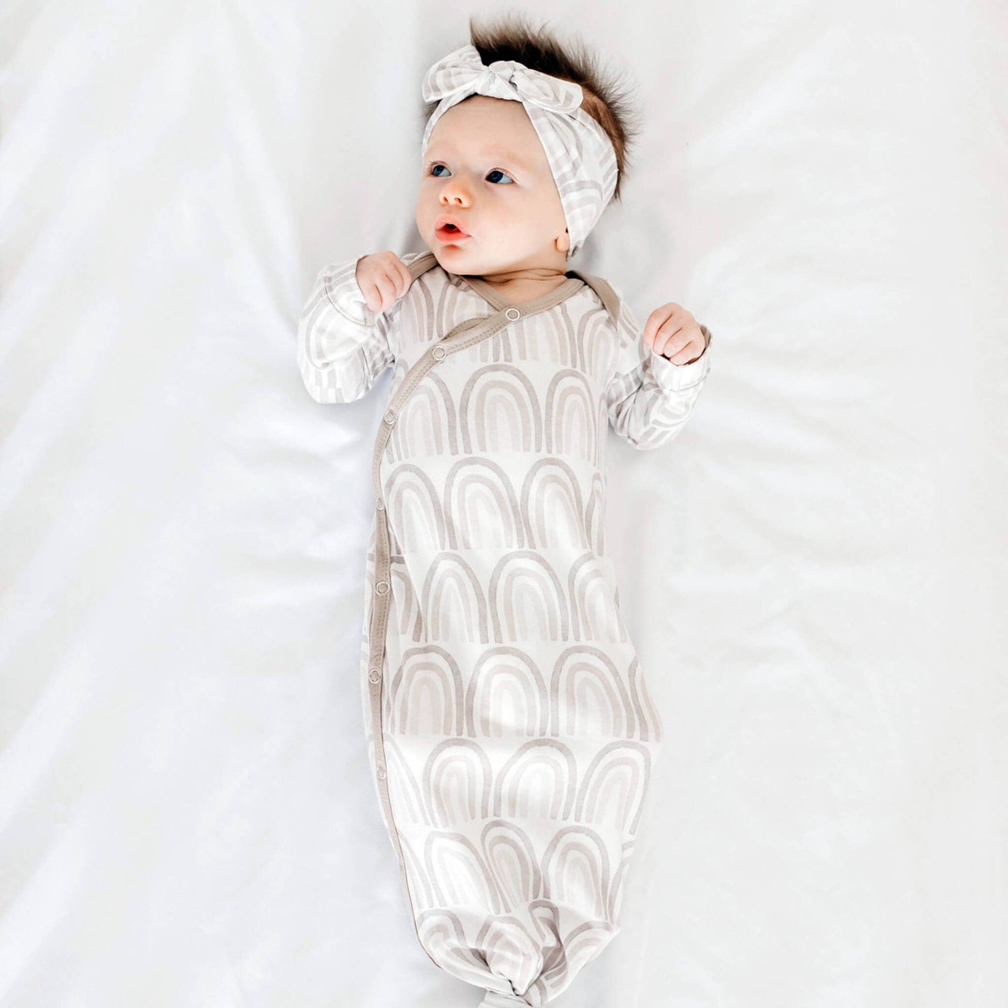Copper Pearl | Newborn Knotted Gown - Bliss