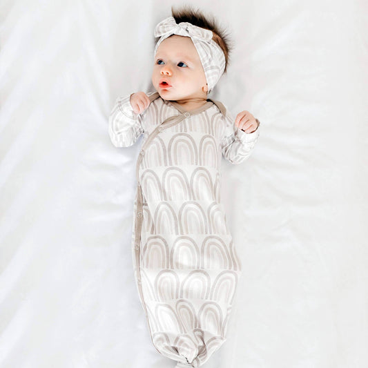 Copper Pearl | Newborn Knotted Gown - Bliss