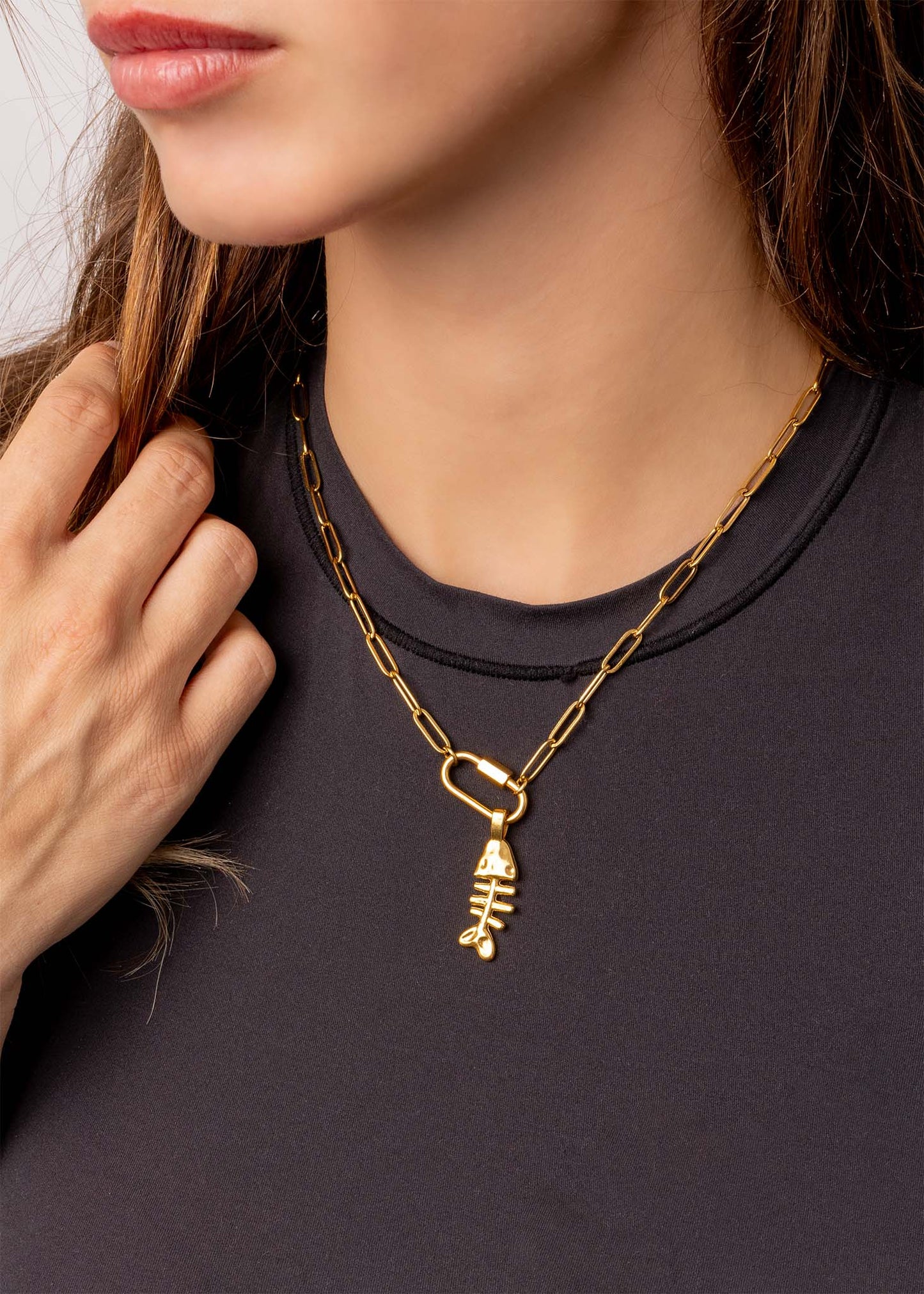 Paperclip Carabiner Necklace