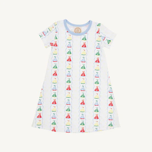 TBBC | Short Sleeve Polly Play Dress - Set Sail with Beale Street Blue