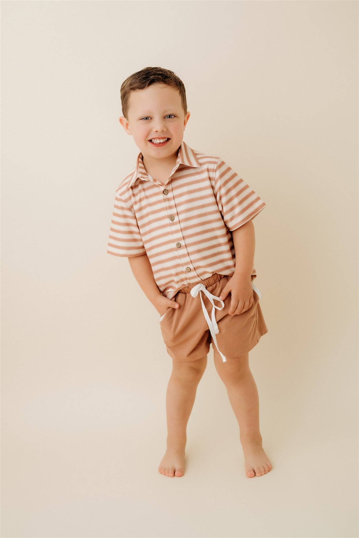 Remington Road - Button down Top | Clay Stripe