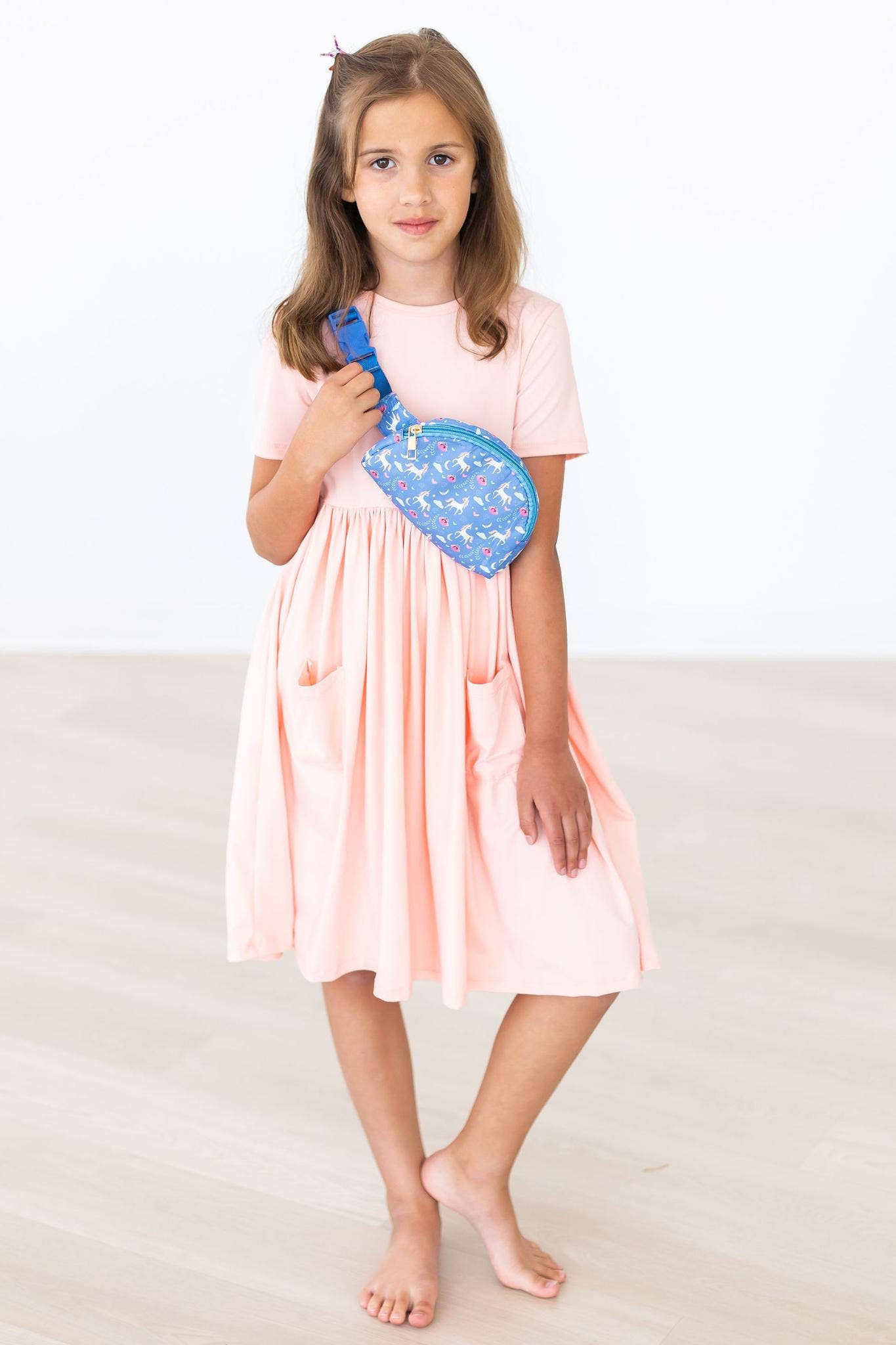 Mila & Rose - Peach S/S Pocket Twirl Dress